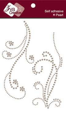 Zva Creative - Pearl Fire & Ice Flourishes - Taupe  (sold in 3's)