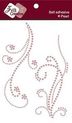 Zva Creative - Pearl Fire & Ice Flourishes - Soft Pink  (sold in 3's)