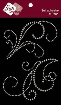 Zva Creative - Pearl Double Flourishes C - White  (sold in 3's)