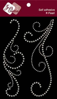 Zva Creative - Pearl Double Flourishes D - White  (sold in 3's)