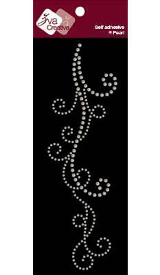 Zva Creative - Pearl Long Flourishes IV - White  (sold in 3's)