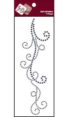 Zva Creative - Pearl Long Flourishes IV - Night Blue  (sold in 3's)