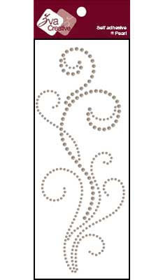 Zva Creative - Pearl Long Flourishes VI - Taupe  (sold in 3's)