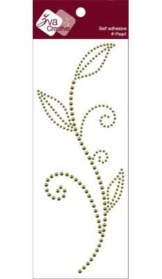 Zva Creative - Leaved Branch Pearl A -  Olive  (sold in 3's)