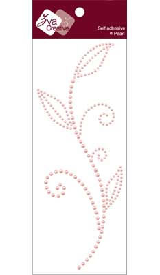 Zva Creative - Leaved Branch Pearl A -  Pink  (sold in 3's)