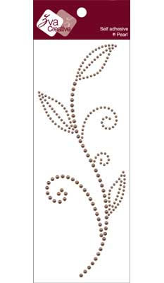 Zva Creative - Leaved Branch Pearl A -  Chocolate  (sold in 3's)