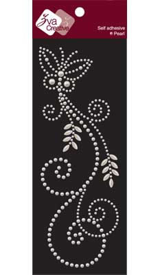 Zva Creative - Fancy Butterfly Pearl - White  (sold in 3's)