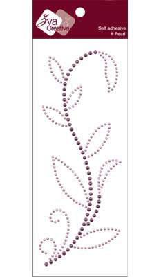 Zva Creative - Leaved Branch Pearl B - Lavender/Grape  (sold in 3's)
