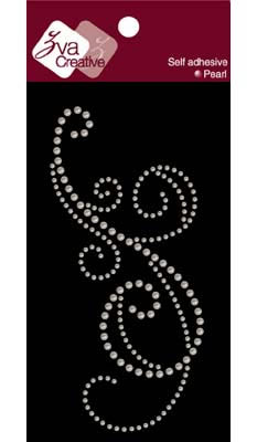 Zva Creative - Pearl Solitary Elegance Flourish I - White  (sold in 3's)