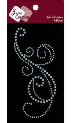 Zva Creative - Pearl Solitary Elegance Flourish I - Soft Blue  (sold in 3's)