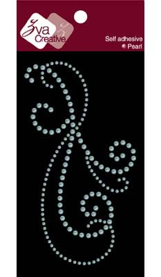 Zva Creative - Pearl Solitary Elegance - Flourish II - Soft Blue  (sold in 3's)