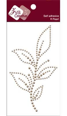 Zva Creative - Leafy Branch Pearl A - Taupe  (sold in 3's)