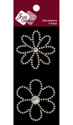 Zva Creative - Pearl Basics - Flowers - White  (sold in 3's)