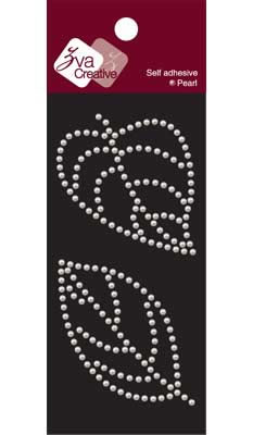 Zva Creative - Leaves Pearl - White  (sold in 3's)