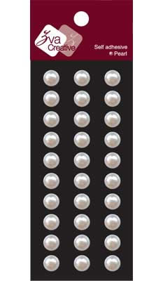 Zva Creative - Basic Lines Pearl - White 0.8cm  (sold in 3's)