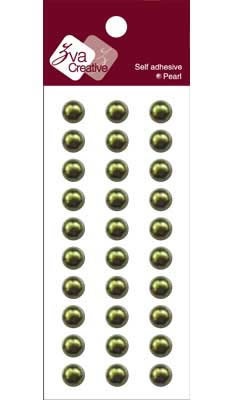 Zva Creative - Basic Lines Pearl - Olive 0.8cm  (sold in 3's)