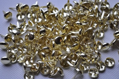 Aussie Scrap Source - 8mm Painted Brads - Gold  (pack of 200)