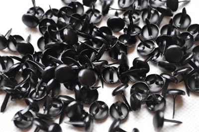 Aussie Scrap Source - 8mm Painted Brads - Black  (pack of 200)