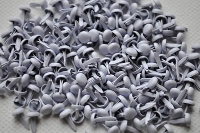 Aussie Scrap Source - 4mm Painted Brads - White  (pack of 500)