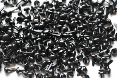 Aussie Scrap Source - 4mm Painted Brads - Black  (pack of 500)