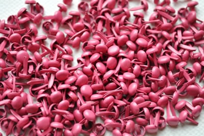 Aussie Scrap Source - 4mm Painted Brads - Raspberry  (pack of 500)