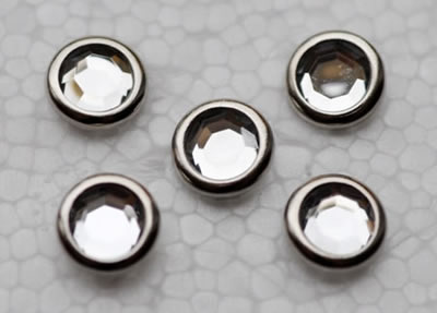 Aussie Scrap Source - 8mm Rhinestone Brads - Crystal  (pack of 100)