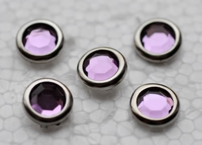 Aussie Scrap Source - 8mm Rhinestone Brads - Wisteria  (pack of 100)