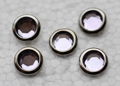 Aussie Scrap Source - 8mm Rhinestone Brads - Tanzanite  (pack of 100)