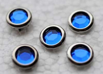 Aussie Scrap Source - 8mm Rhinestone Brads - Sapphire  (pack of 100)